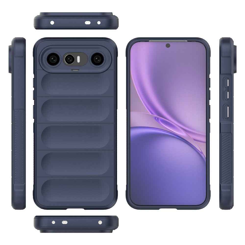 For vivo X300 FE 5G Phone Case Anti-Drop Soft TPU Rugged Back Cover - Dark Blue