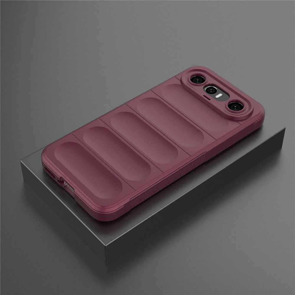 For vivo X300 FE 5G Phone Case Anti-Drop Soft TPU Rugged Back Cover - Wine Red