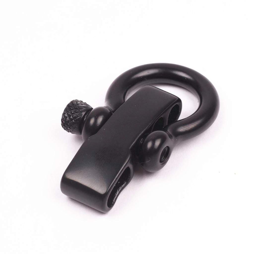 4xAdjustable Bow Shackle Stainless Steel for Paracord Survival Bracelet Black