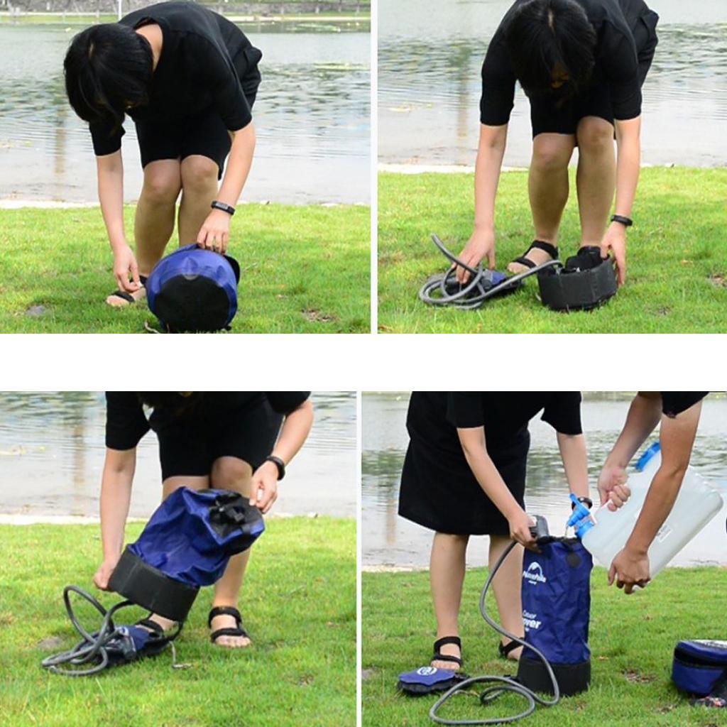 11L Foldable Shower Bag Outdoor Portable Water Bath Camping Hiking Travel
