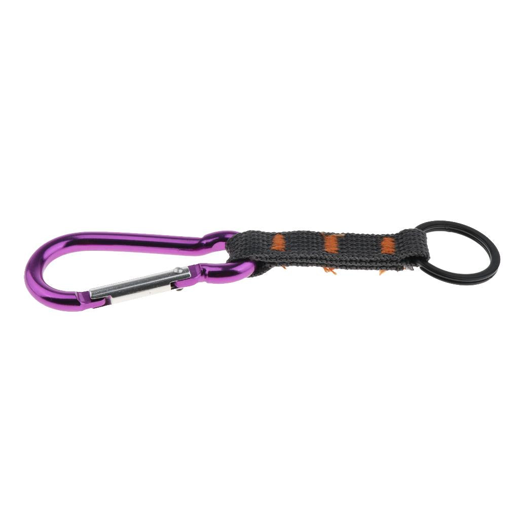 Hiking Backpack Travel Key Chain with Metal Ring Carabiner Clip Hook Buckle
