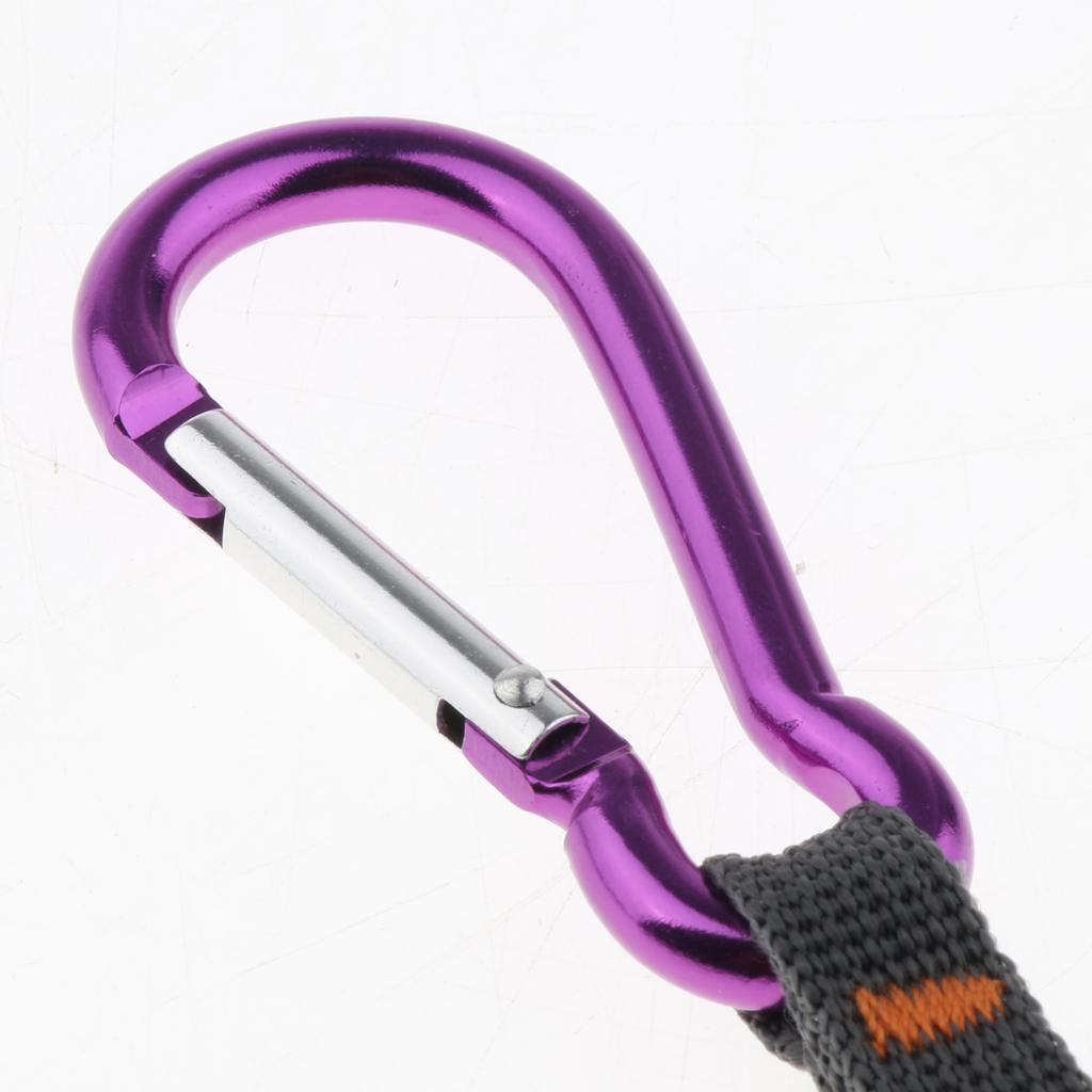 Hiking Backpack Travel Key Chain with Metal Ring Carabiner Clip Hook Buckle