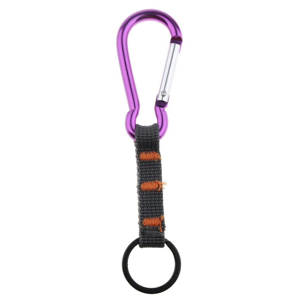 Hiking Backpack Travel Key Chain with Metal Ring Carabiner Clip Hook Buckle