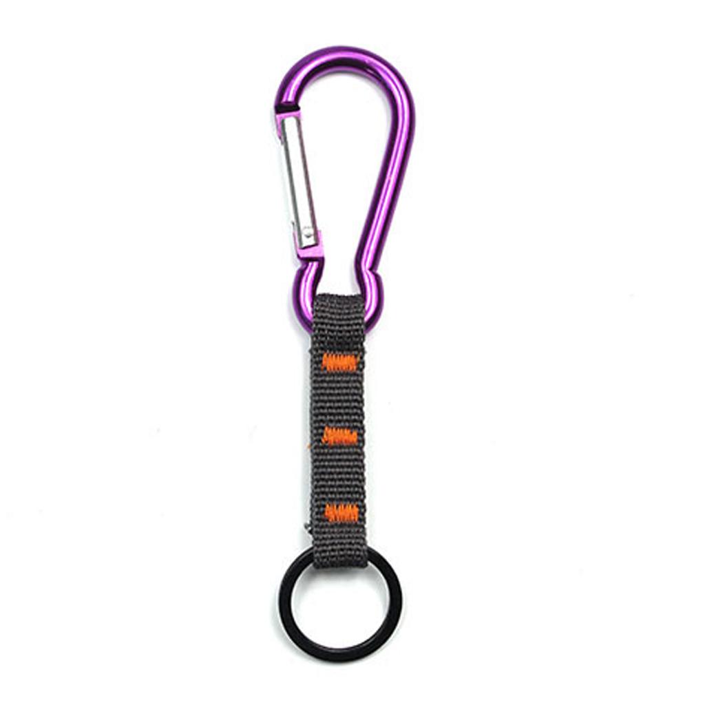 Hiking Backpack Travel Key Chain with Metal Ring Carabiner Clip Hook Buckle