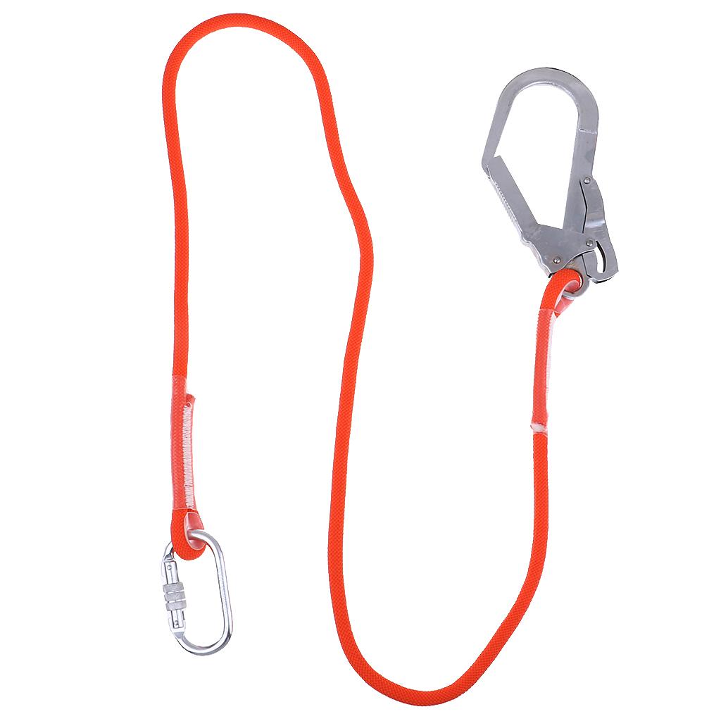 Rock Climbing Fall Protection Shock Absorb Lanyard Rope 3m L