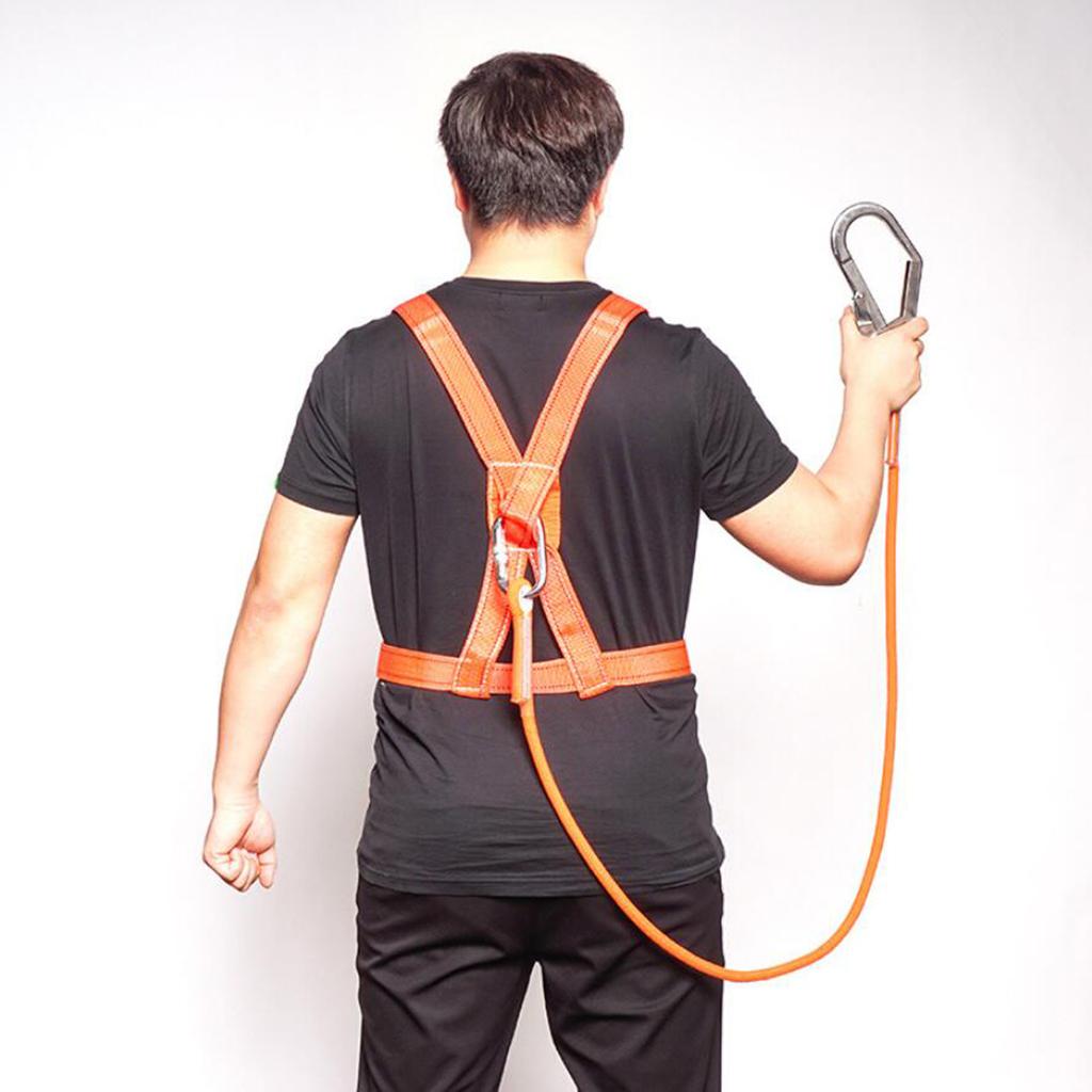 Rock Climbing Fall Protection Shock Absorb Lanyard Rope 3m Double Rope L