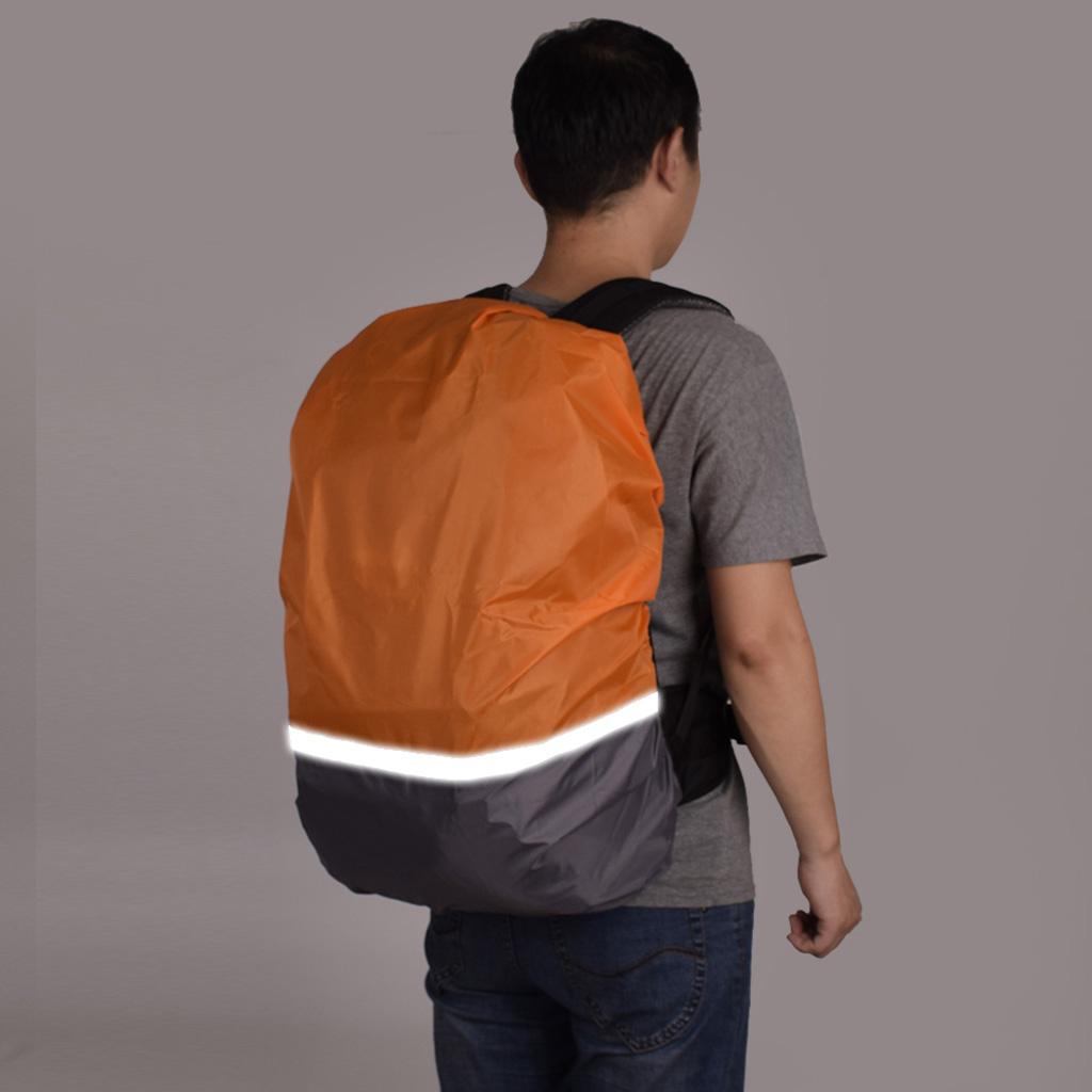 Waterproof Dust Rain Cover Travel Hiking Backpack Camping Rucksack Bag M Orange