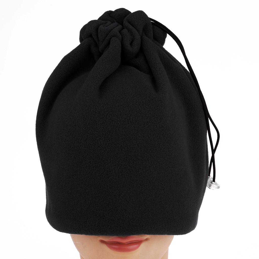 Tube Scarf Bandana Head Mask Cap Neck Gaiter Snood Headwear Beanie Black Inside Grey