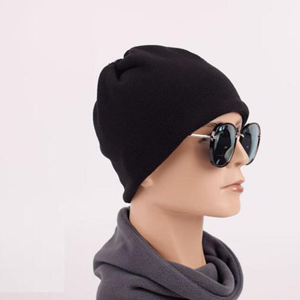 Tube Scarf Bandana Head Mask Cap Neck Gaiter Snood Headwear Beanie Black Inside Grey
