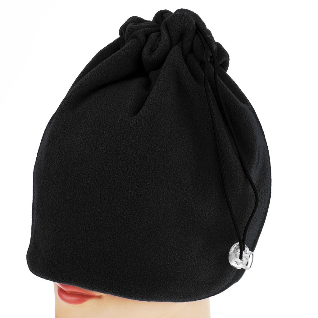 Tube Scarf Bandana Head Mask Cap Neck Gaiter Snood Headwear Beanie Black Inside Grey