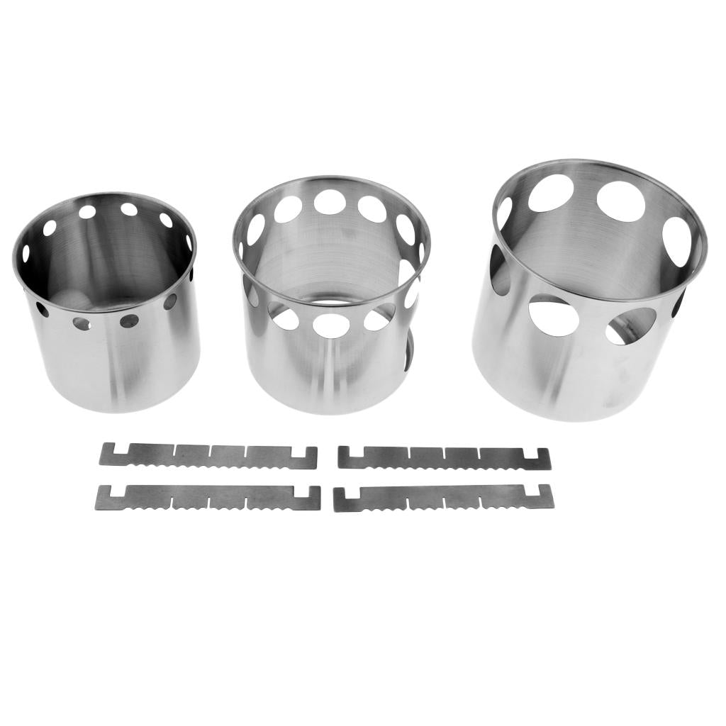 Large Camping Stove Stainless Steel Backpacking Stove Potable Wood Burning