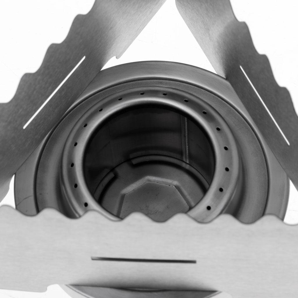 Triangular Foldable Stainless Steel Camping Hiking Cooking Alcohol Stove