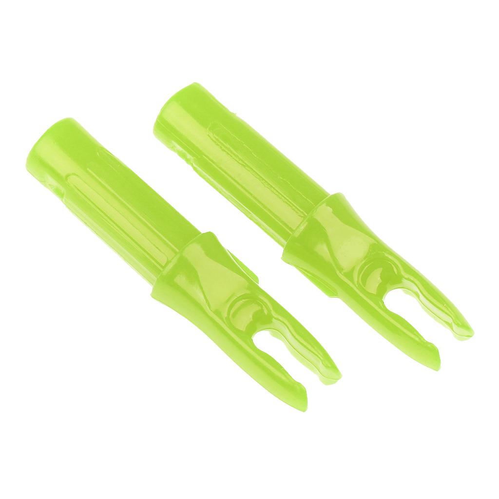12 Pieces Plastic Archery Arrow Nocks for Arrows ID 6.2mm Yellow