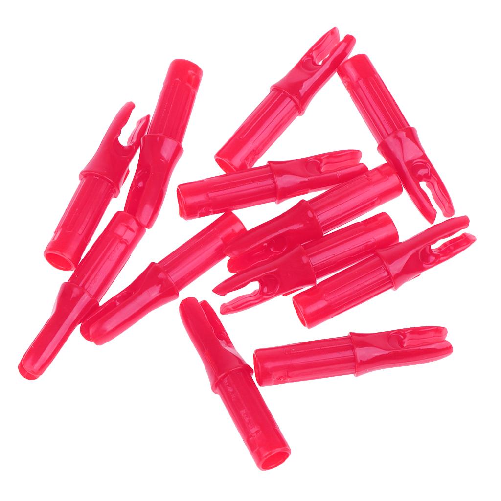 3x12 Pieces Plastic Archery Arrow Nocks for Arrows ID 6.2mm Pink