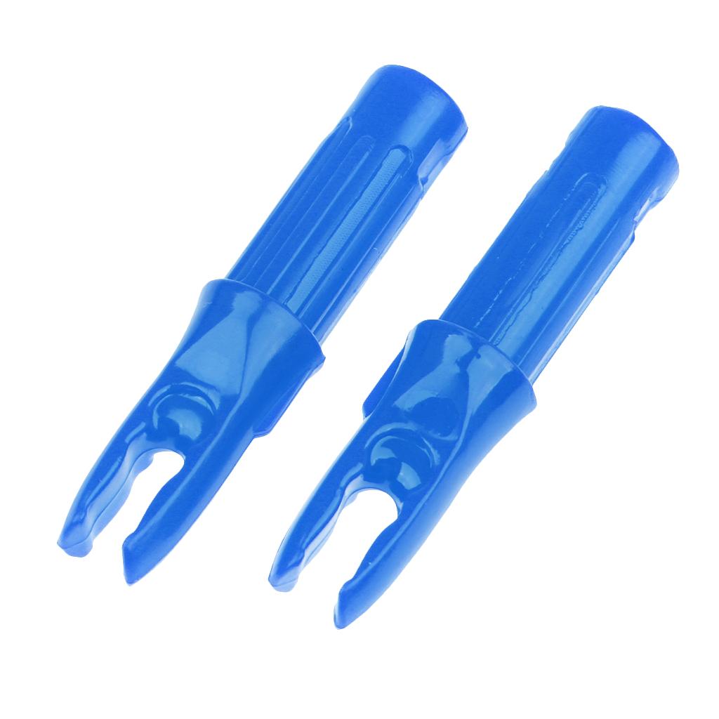 12 Pieces Plastic Archery Arrow Nocks for Arrows ID 6.2mm Blue