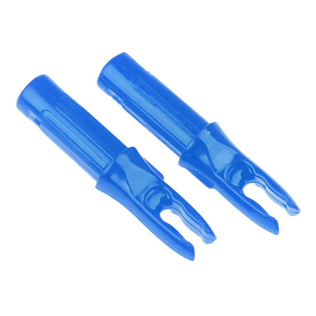 12 Pieces Plastic Archery Arrow Nocks for Arrows ID 6.2mm Blue