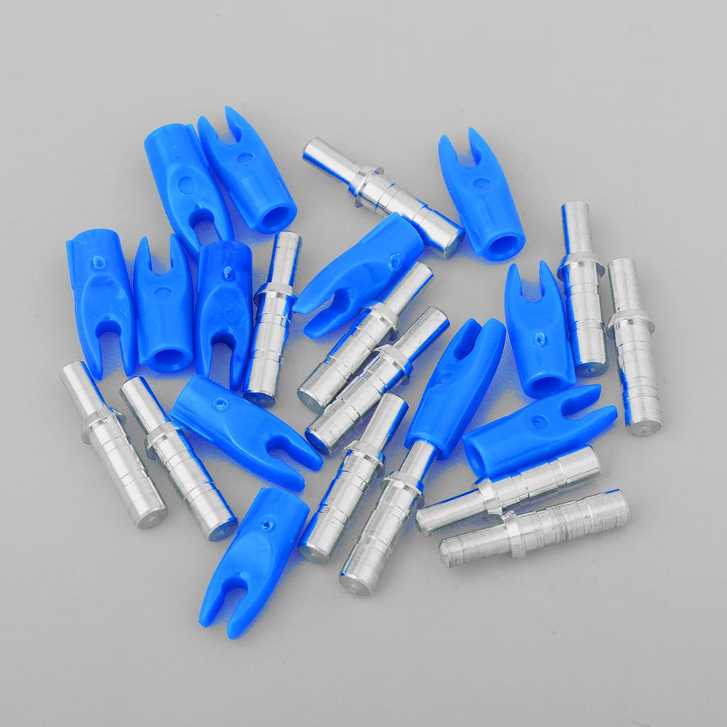 6x12 Pieces Plastic Archery Precision Nocks for ID 4.2mm Arrow Shaft Universal Blue