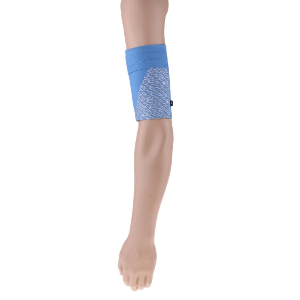 Reflective Running Sports Armband Phone Holder Arm Wrist Belt Bag Blue M