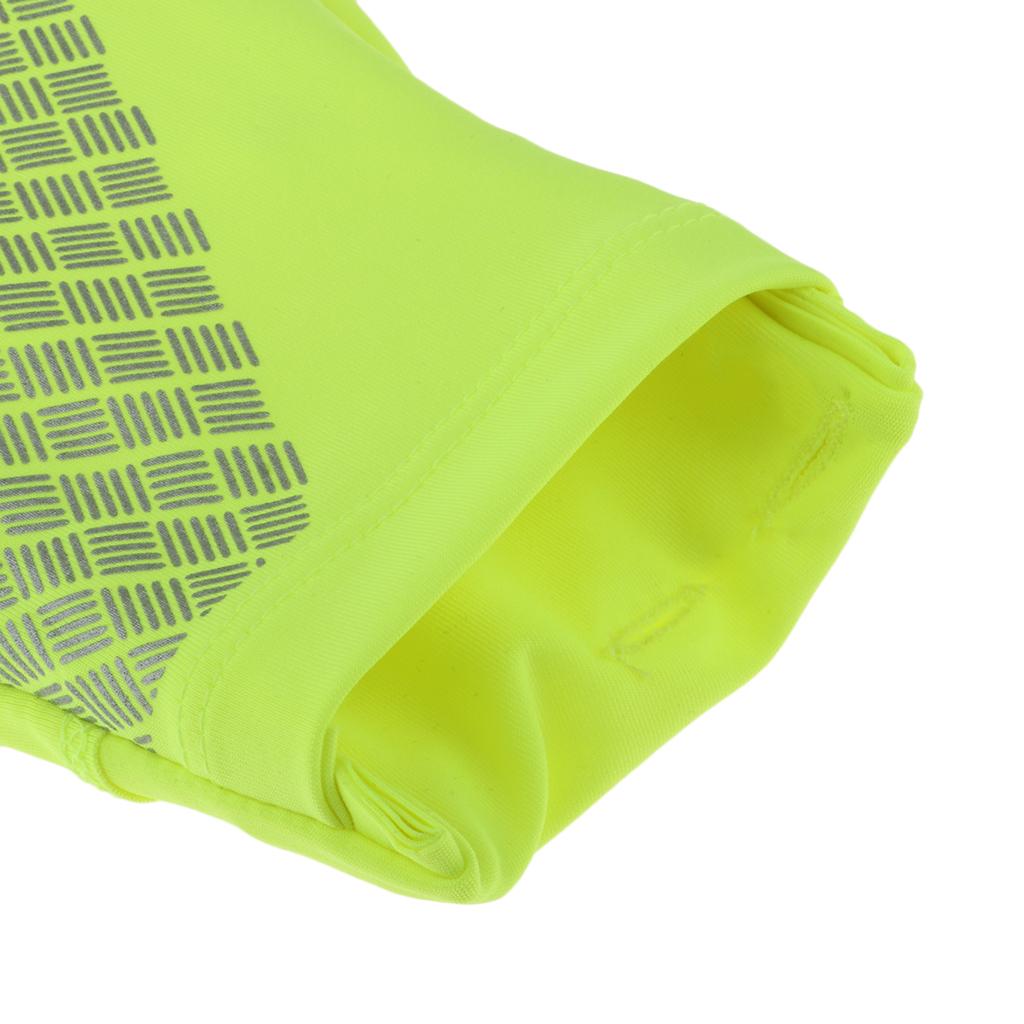 Reflective Running Sports Armband Phone Holder Arm Wrist Belt Bag Yellow M