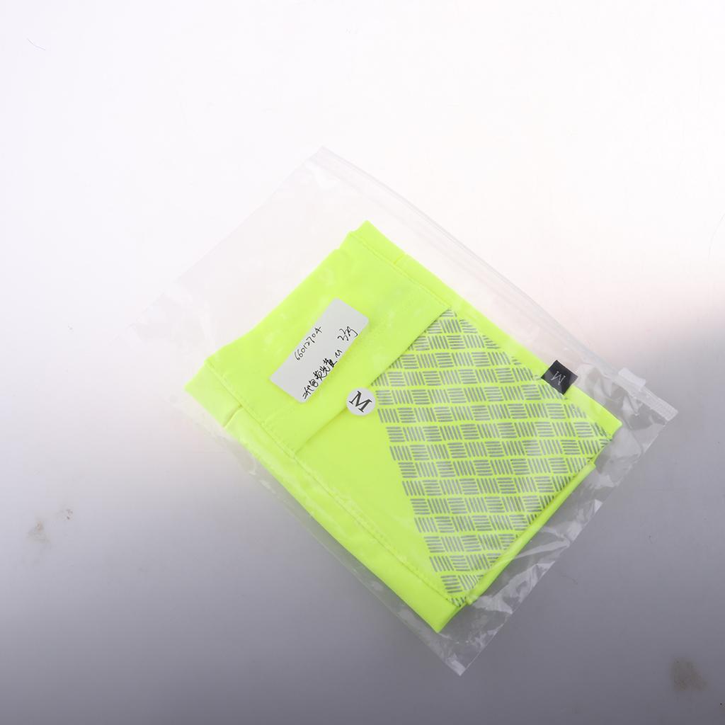 Reflective Running Sports Armband Phone Holder Arm Wrist Belt Bag Yellow M