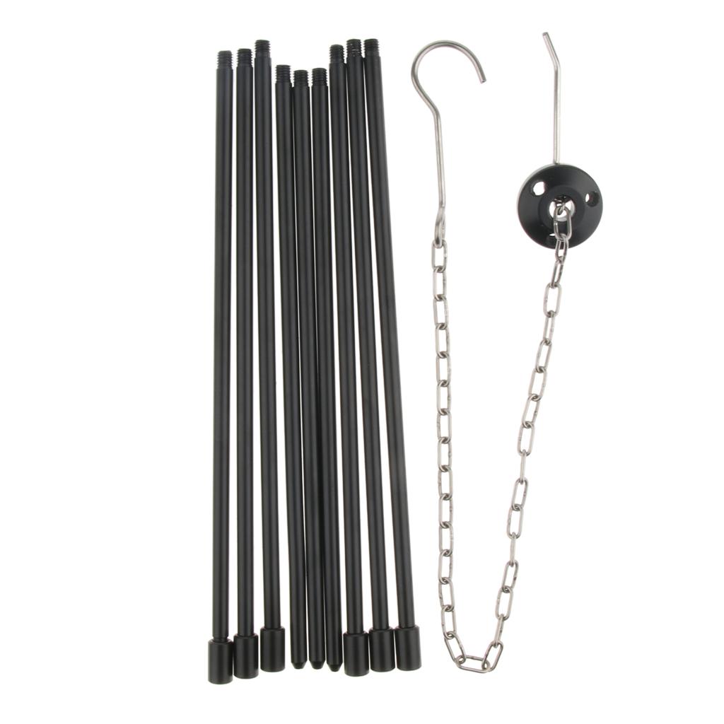 Portable Camping Cooking Tripod Grill Lantern Hanger Pot Oven Holder Stand