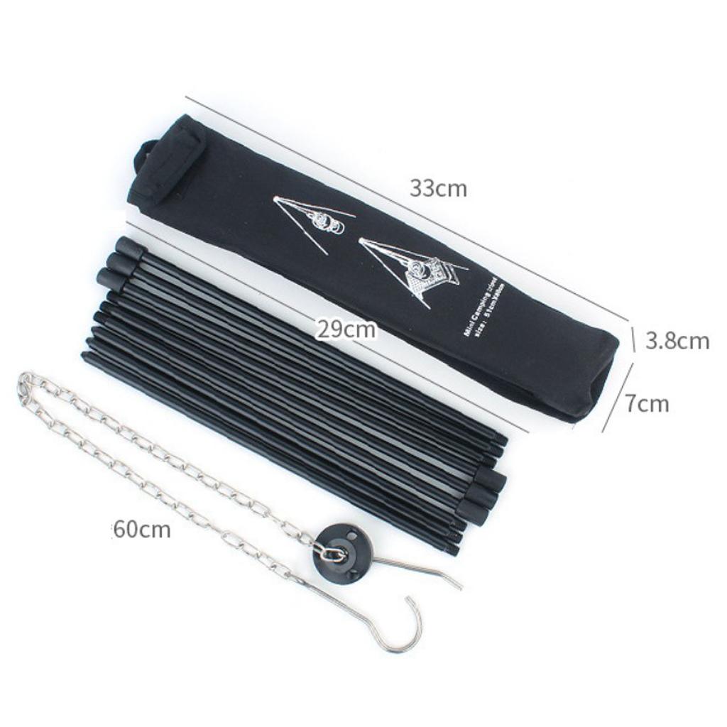 Portable Camping Cooking Tripod Grill Lantern Hanger Pot Oven Holder Stand