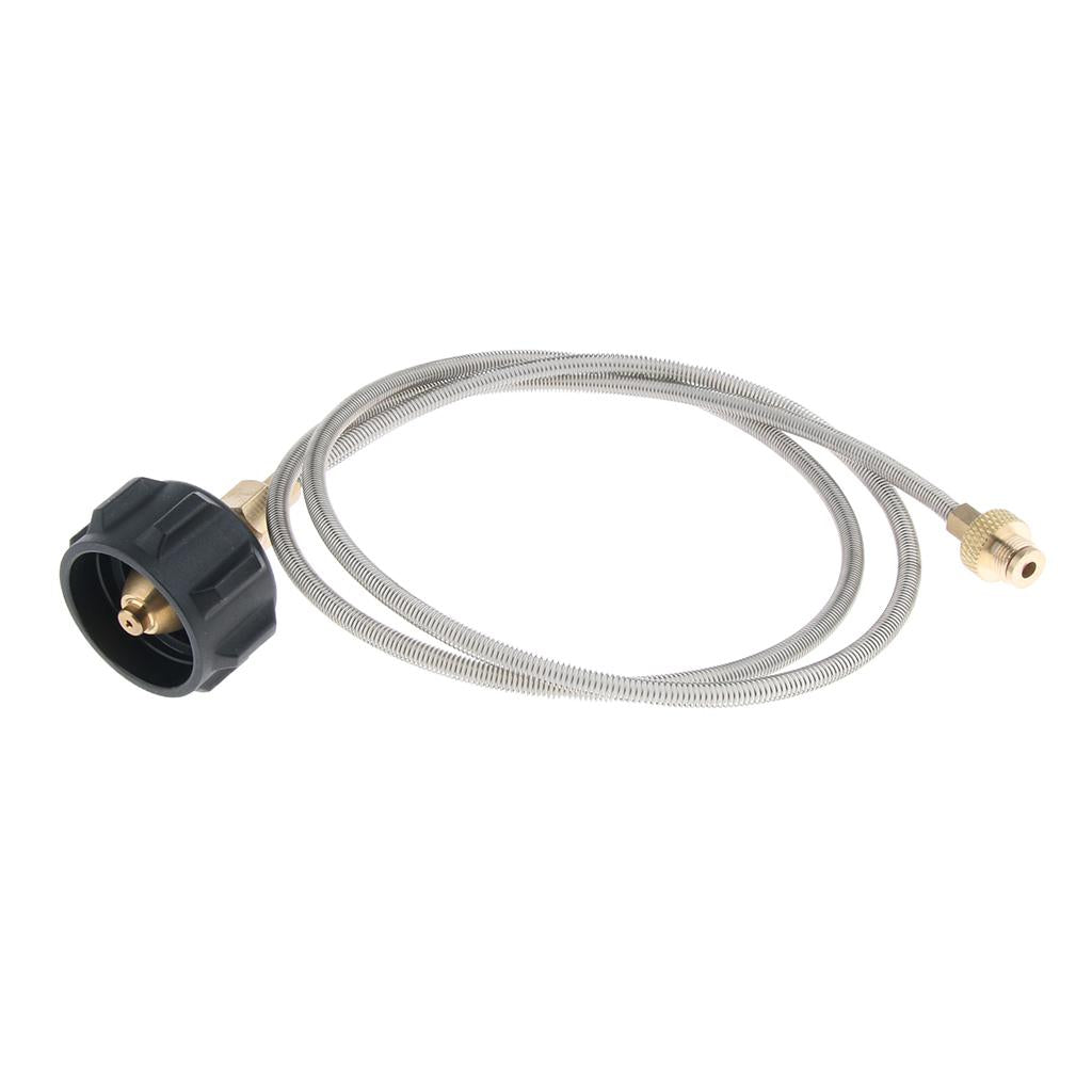 115cm Camping Stove Propane Hose Adapter Flat Gas Tank Cylinder Converters