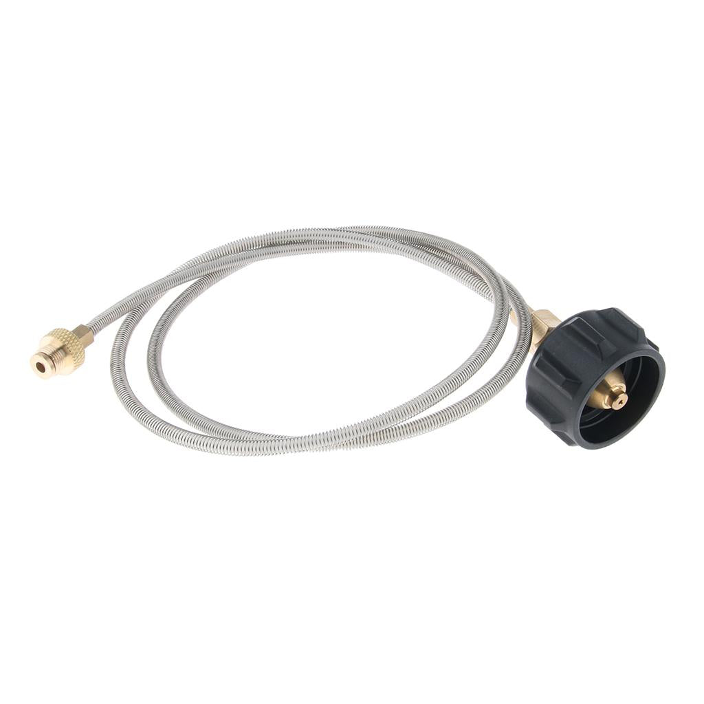 115cm Camping Stove Propane Hose Adapter Flat Gas Tank Cylinder Converters