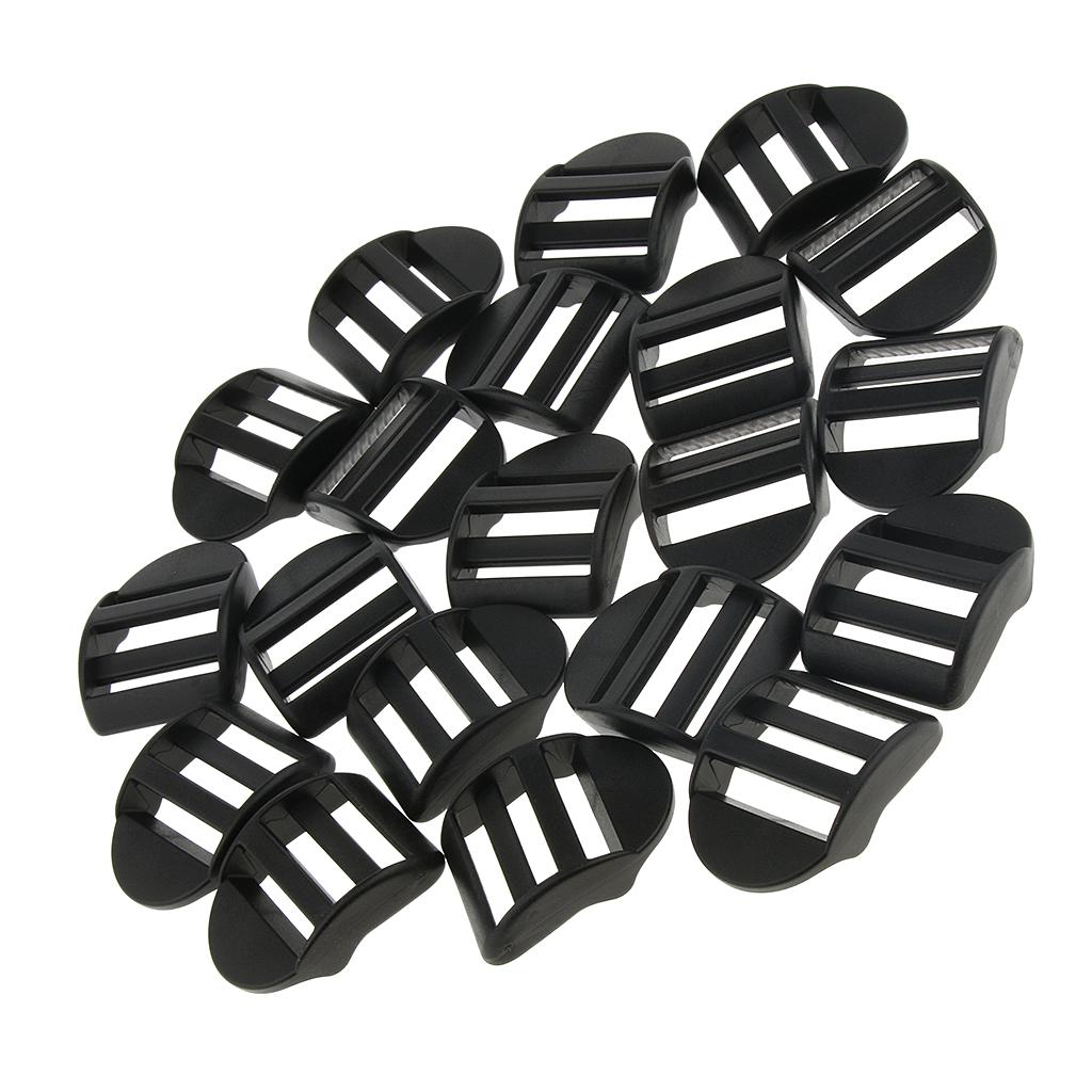 20Pcs Camping Waist Straps Buckles Clips Webbing Buckles Outdoor Tool 38MM