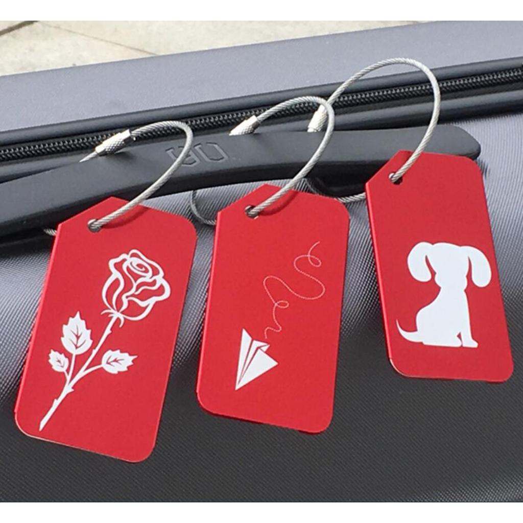 Metal Luggage Tag Card Suitcase Identity Address Name Label football