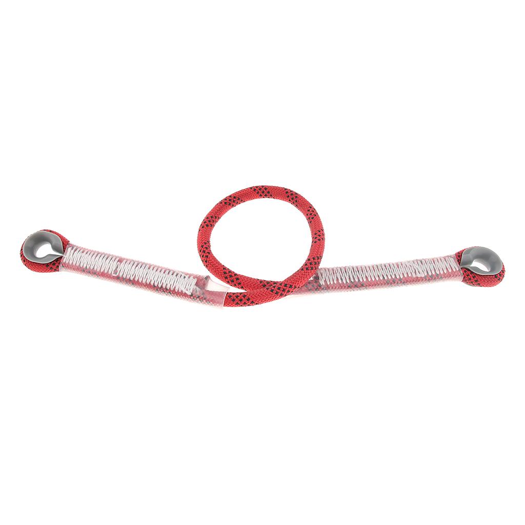 Climbing Knotted Pre-sewn Eye-to-Eye Prusik Loop Cord Static Rope Red 60cm