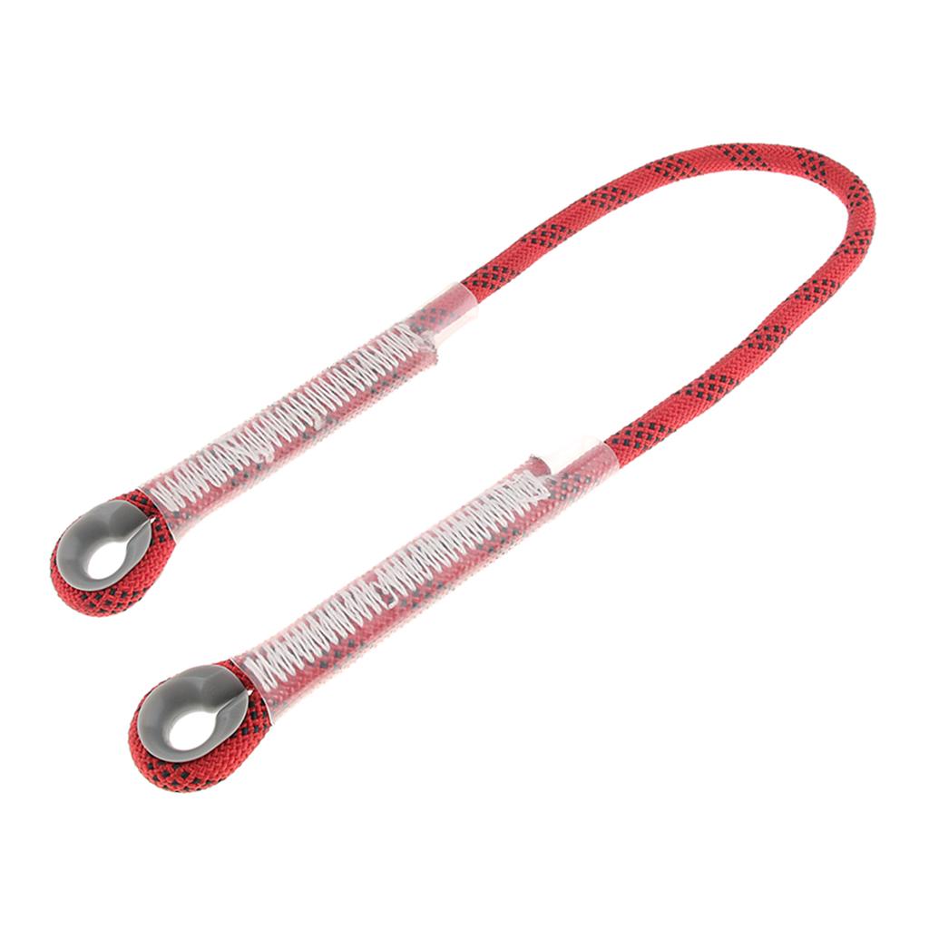 Climbing Knotted Pre-sewn Eye-to-Eye Prusik Loop Cord Static Rope Red 60cm