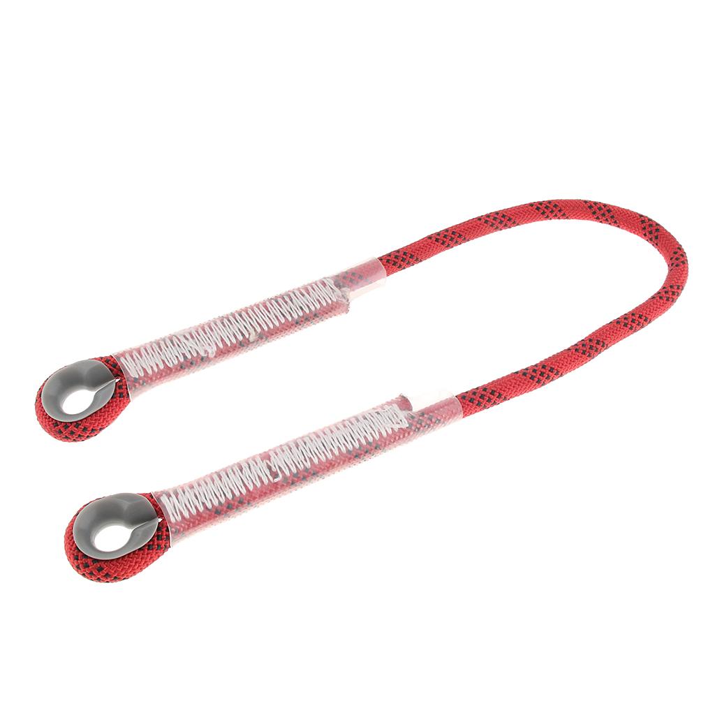 Climbing Knotted Pre-sewn Eye-to-Eye Prusik Loop Cord Static Rope Red 60cm