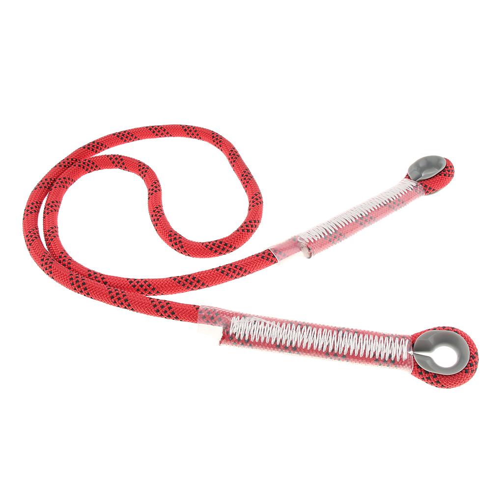 Climbing Knotted Pre-sewn Eye-to-Eye Prusik Loop Cord Static Rope Red 150cm