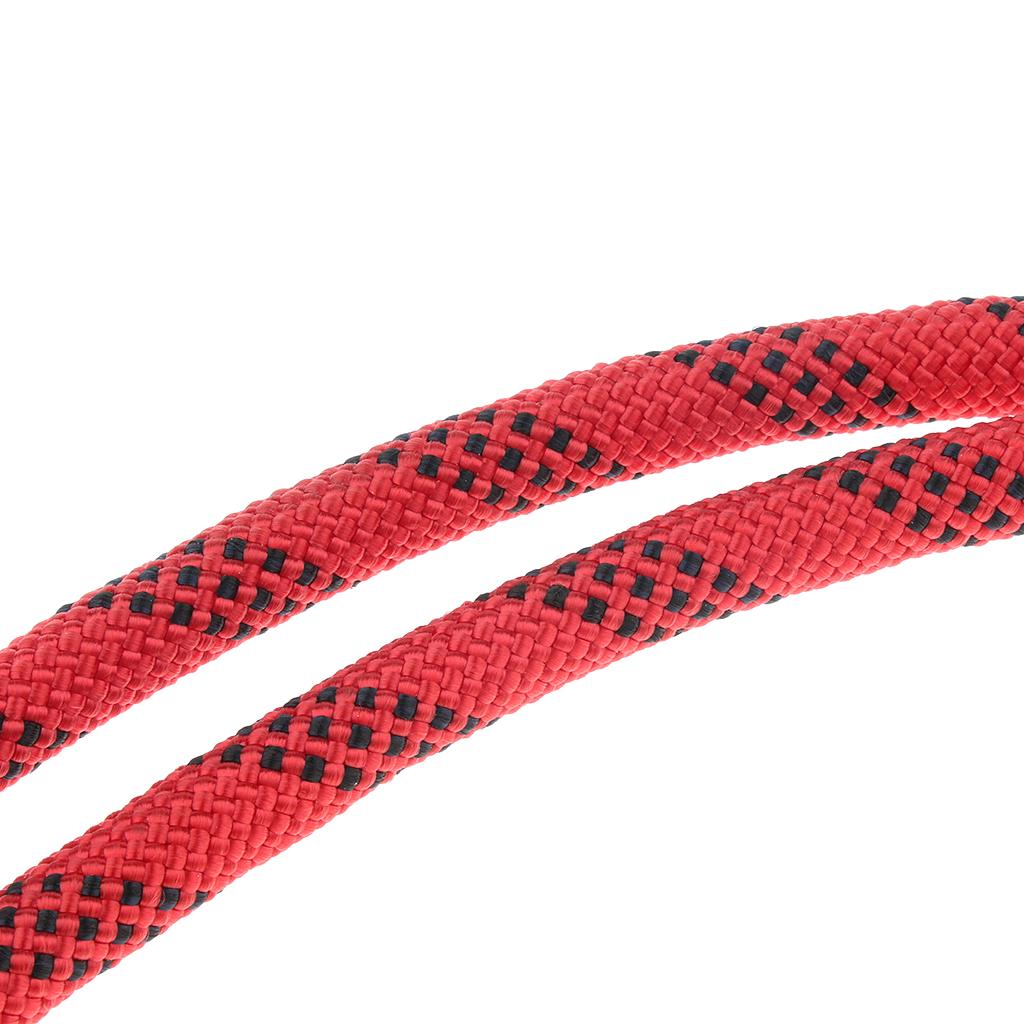 Climbing Knotted Pre-sewn Eye-to-Eye Prusik Loop Cord Static Rope Red 240cm