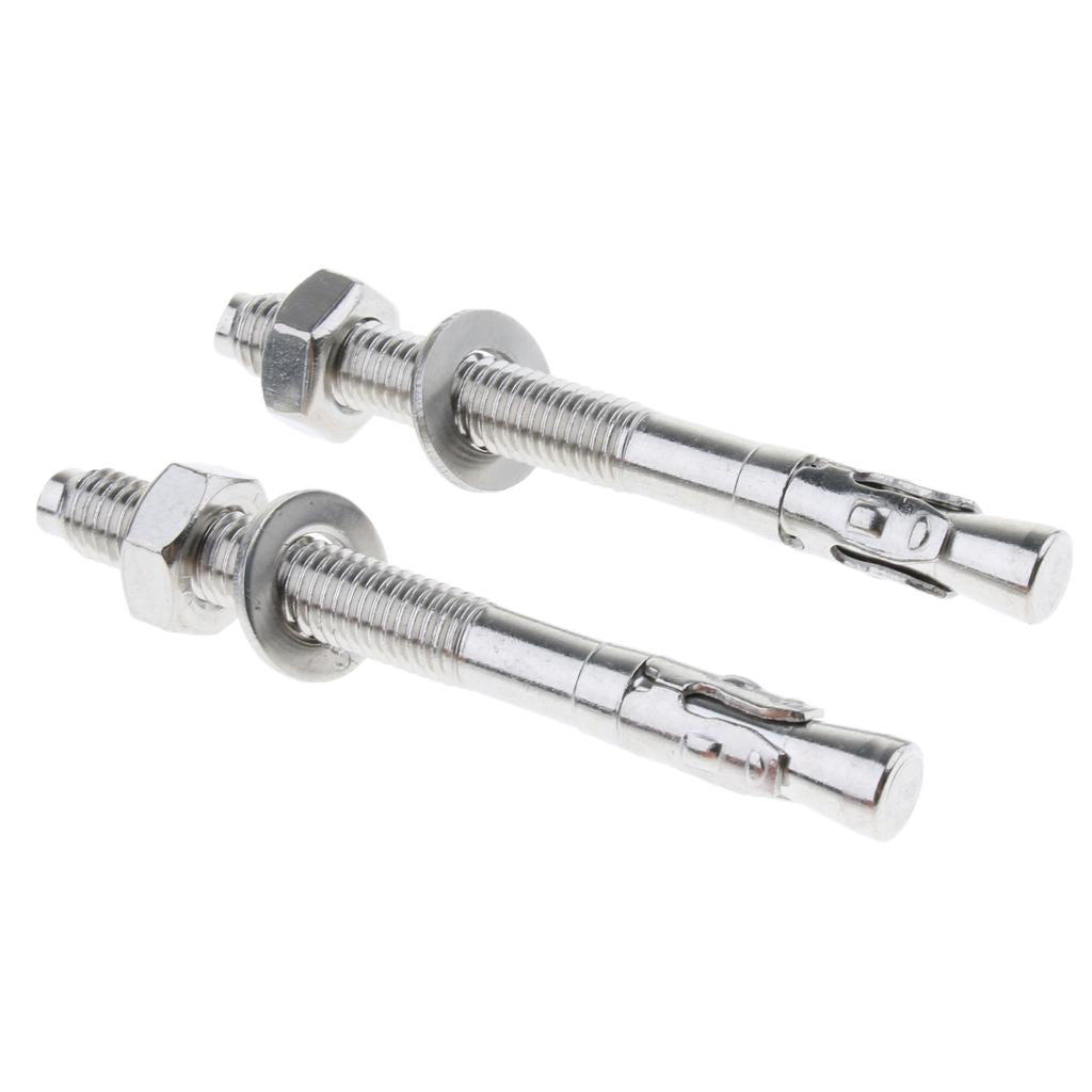 2pcs Climbing M10 Stainless Steel Expansion Bolts Anchor Nut Piton M10x100