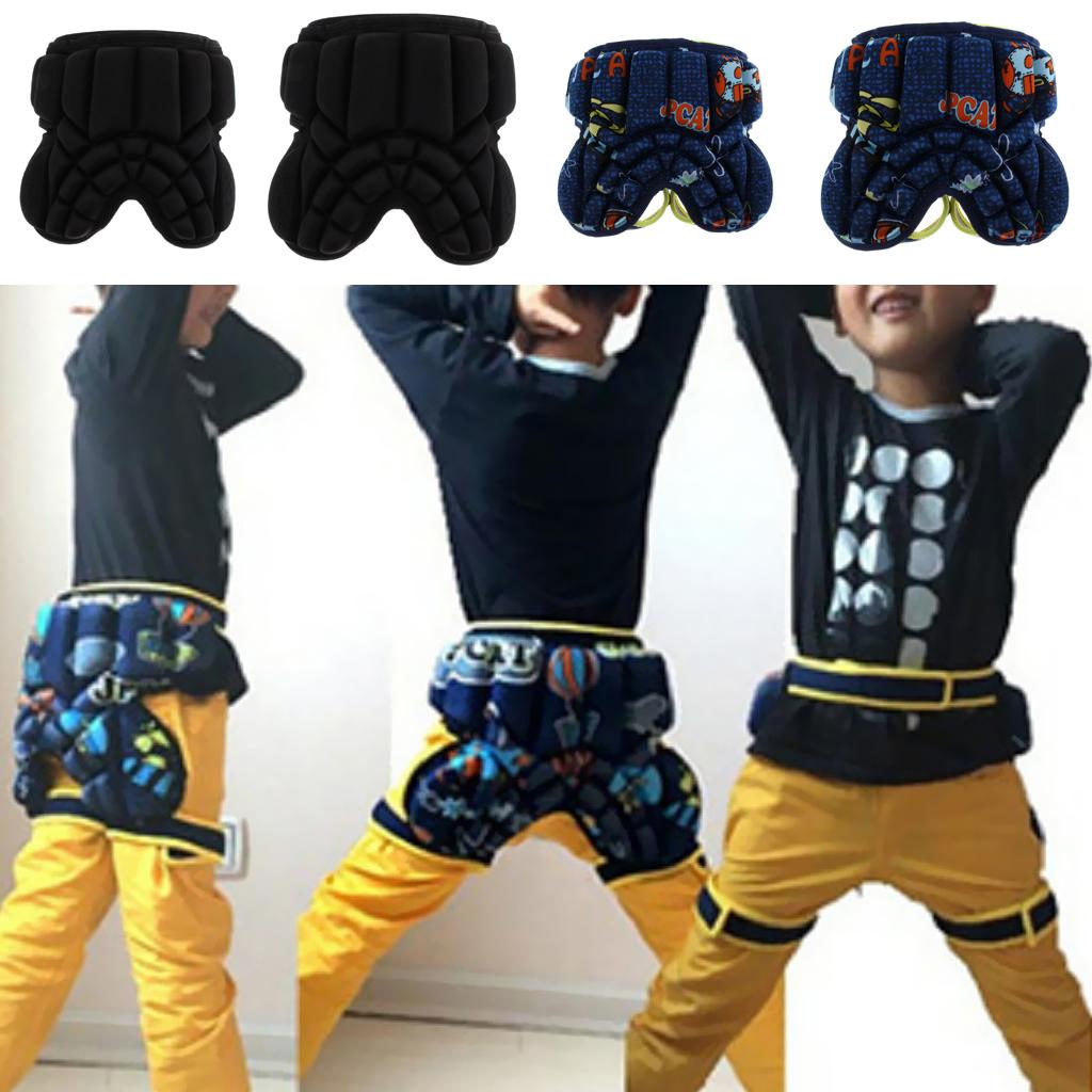 3D Protection Hip EVA Short Protective Guard Pad Skiing Skating Snowboard S Blue