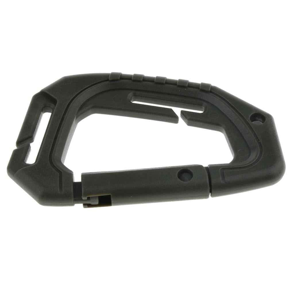Heavy Duty Plastic Carabiner Clip Snap Hook Spring Loaded Carabina  Green
