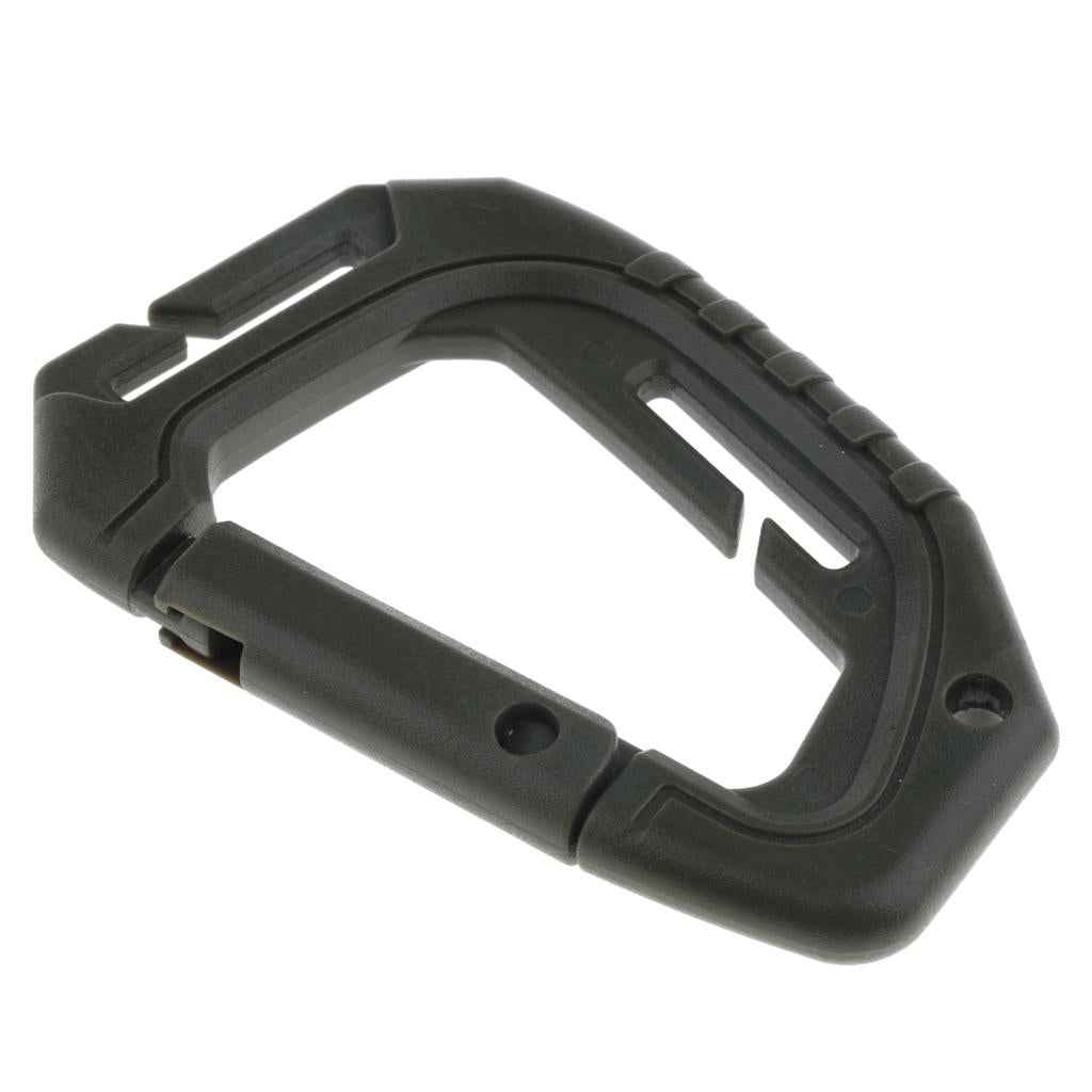 Heavy Duty Plastic Carabiner Clip Snap Hook Spring Loaded Carabina  Green