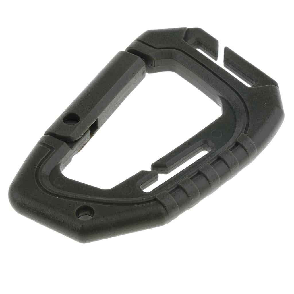 Heavy Duty Plastic Carabiner Clip Snap Hook Spring Loaded Carabina  Green