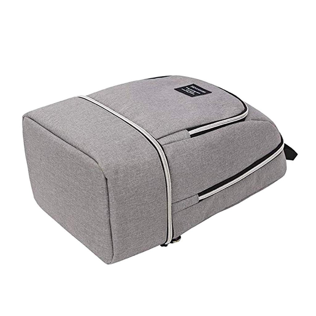 Outdoor Insulated Backpack Cooler Camping Travel Lunch Bag Storage Pouch Grey