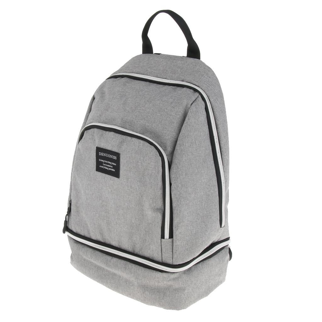 Outdoor Insulated Backpack Cooler Camping Travel Lunch Bag Storage Pouch Grey