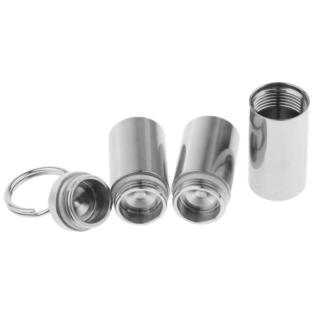 Waterproof Titanium Pocket Pill Box Capsule Tablet Organizer Tri Layer