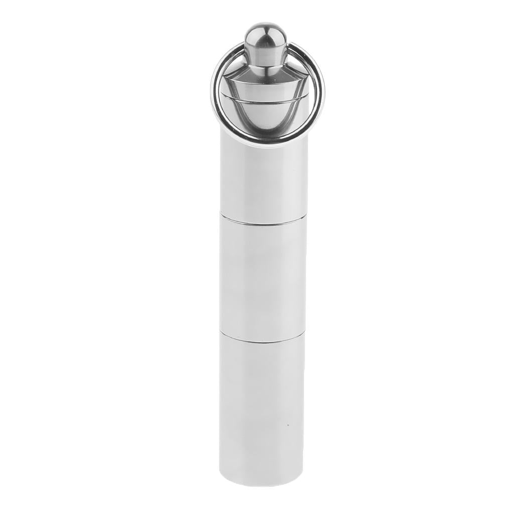 Waterproof Titanium Pocket Pill Box Capsule Tablet Organizer Tri Layer