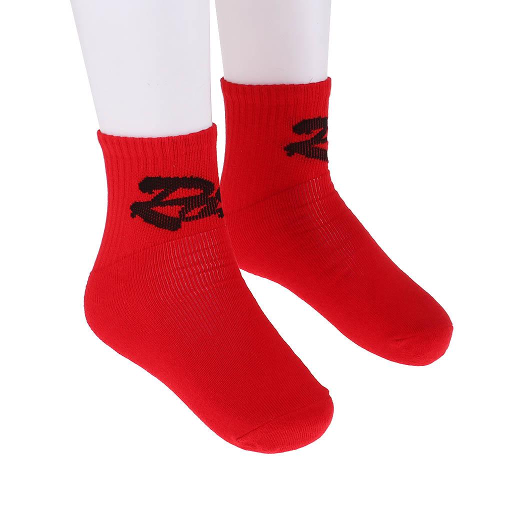 Child Cotton Warm Socks Stockings for Winter Ski Snow Roller Skating Red