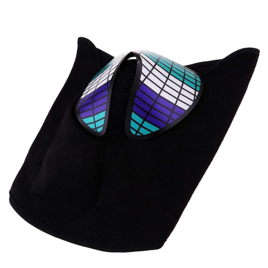 Outdoor Halloween Costume LED Luminous Flashing Light Face Mask Cycling K