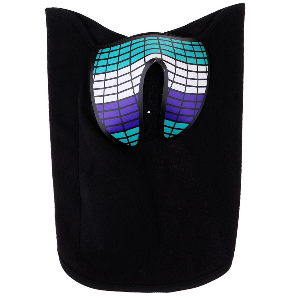 Outdoor Halloween Costume LED Luminous Flashing Light Face Mask Cycling K