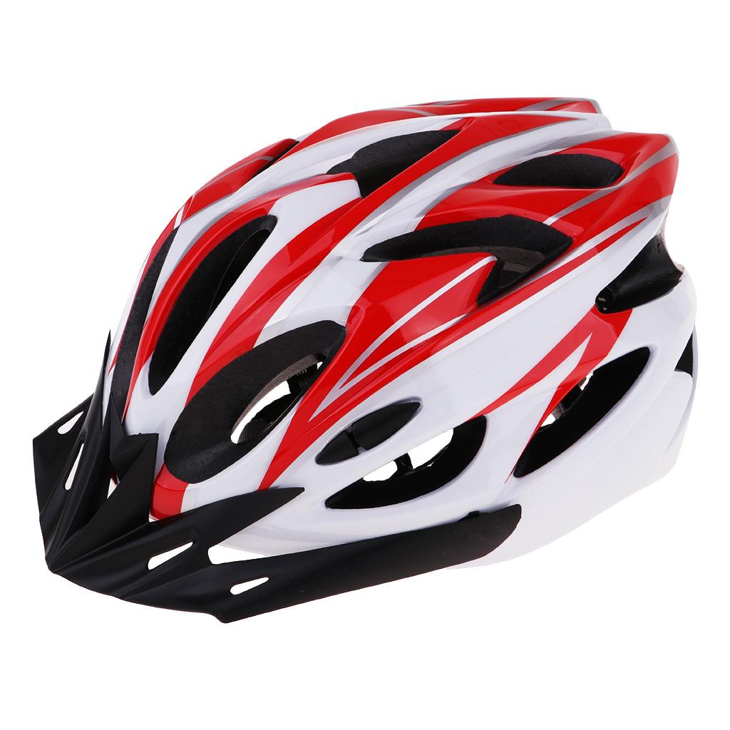 Adults Safety Helmet for Cycling Roller Inline Skating Biking Red White