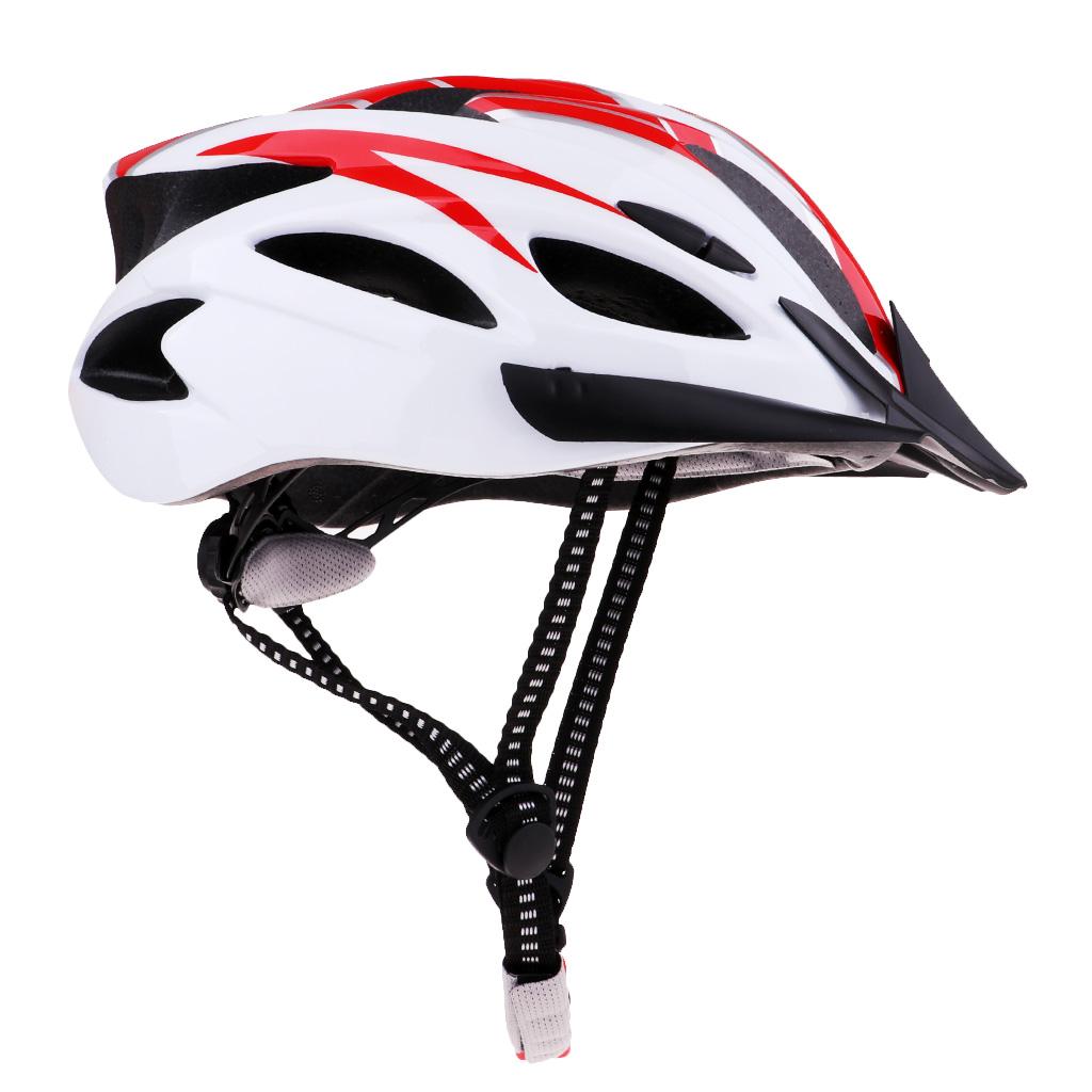 Adults Safety Helmet for Cycling Roller Inline Skating Biking Red White