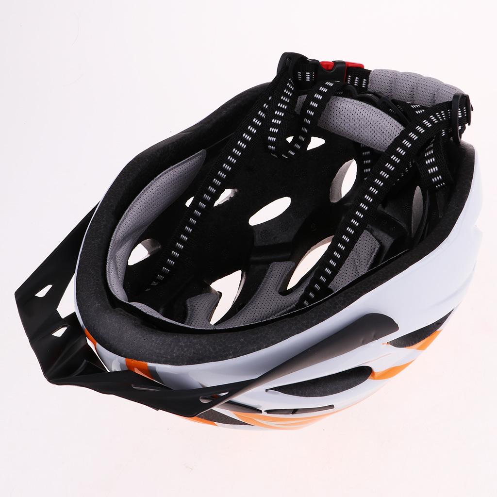 Adults Safety Helmet for Cycling Roller Inline Skating Biking Orange White